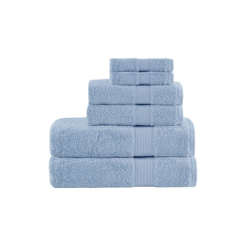 Organic Cotton Blue Washcloth and Hand Towel Set