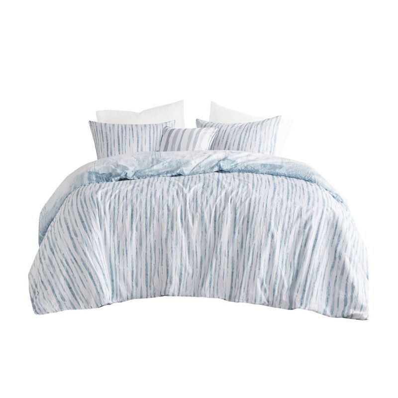 King Blue Reversible Microfiber Comforter Set