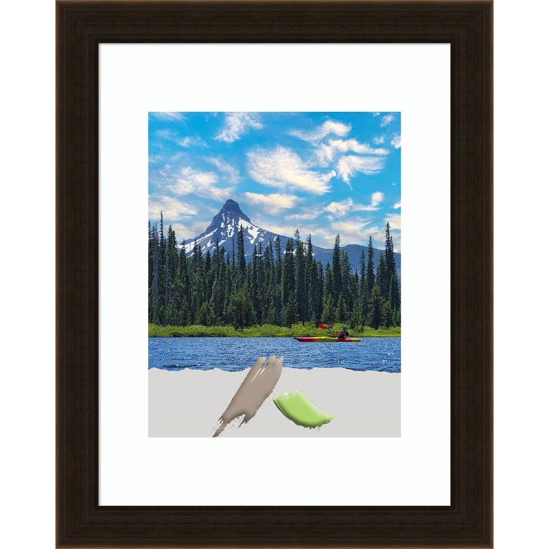 Espresso Brown Wood Rectangular Picture Frame with Satin Finish