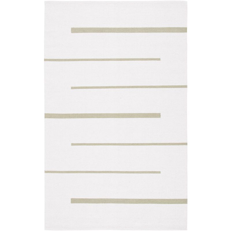 Ivory Coastal Charm 6' x 9' Handwoven Cotton Area Rug