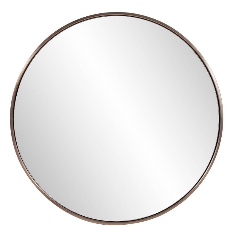 Copenhagen Sleek Brushed Brass Round Vanity Mirror