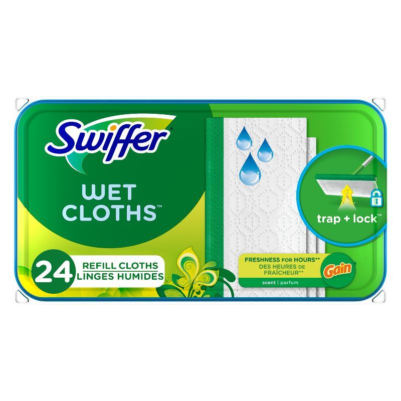 Swiffer 24 Count Wet Mopping Cloths with Gain Scent