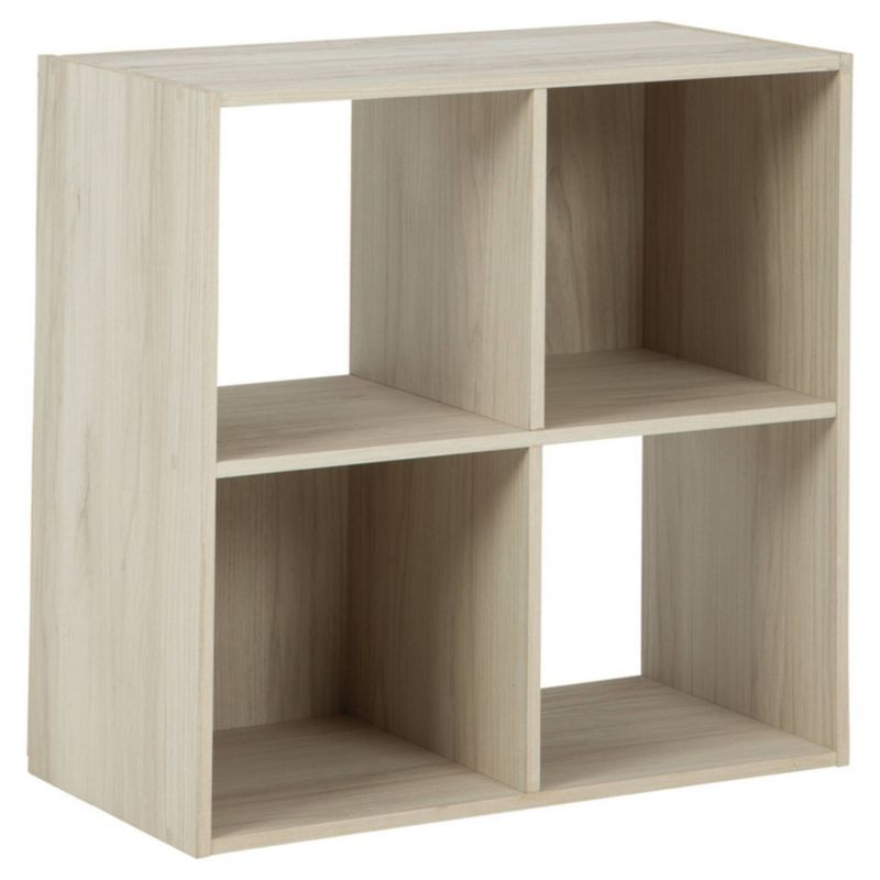 Contemporary White 4-Cube Organizer with Clean-Lined Profile