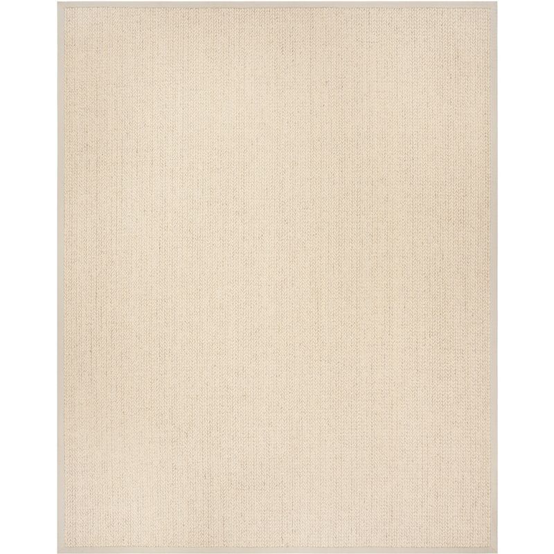 Eco-Friendly Hand-Knotted Wool Area Rug in Light Grey, 8' x 10'