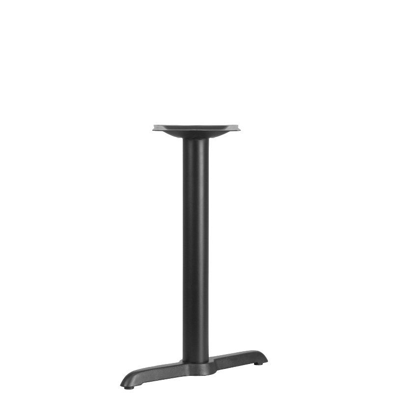 Black Cast Iron T-Base Table Stand for Commercial Use