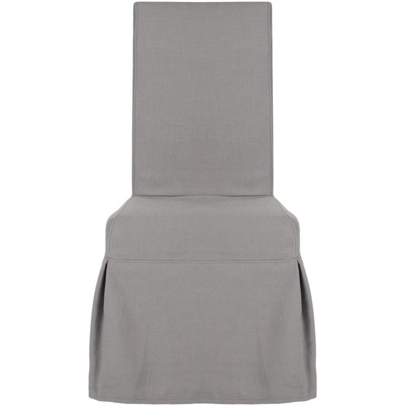 Adrianna Arctic Grey Slipcover Parsons Chair Set of 2