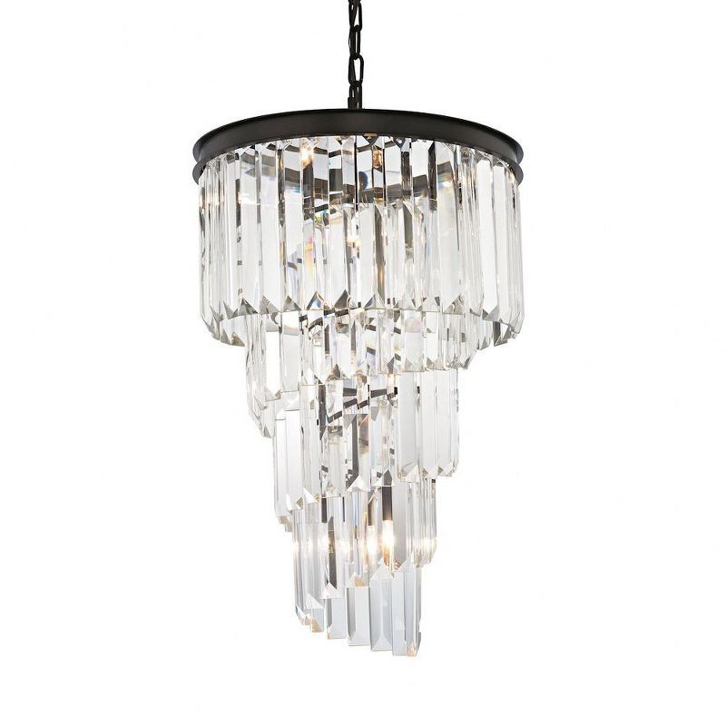 Palacial 6-Light Oil Rubbed Bronze and Crystal Chandelier