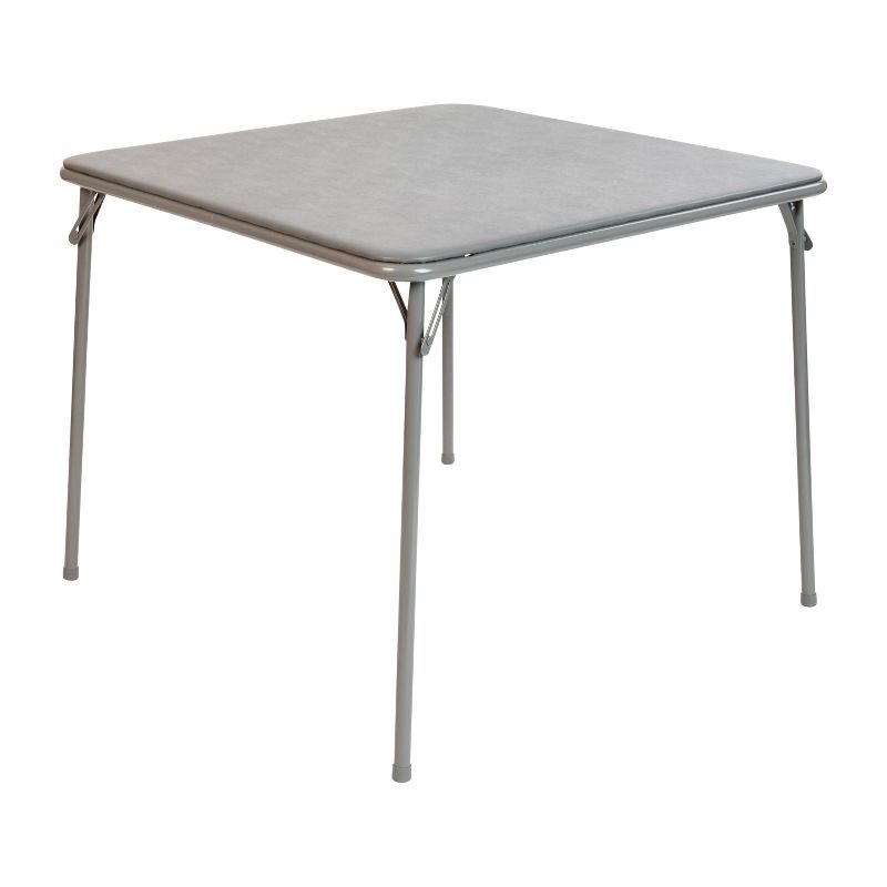 Gray Foldable Vinyl Top Card and Game Table