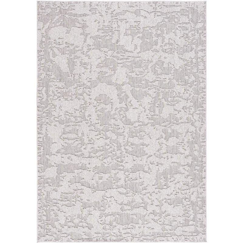 Elevate Boho-Chic 9' x 12' Gray/Light Gray Reversible Indoor/Outdoor Rug