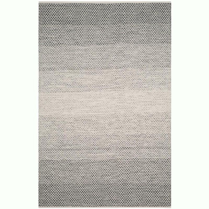 Montauk Black and Ivory Handwoven Cotton Area Rug