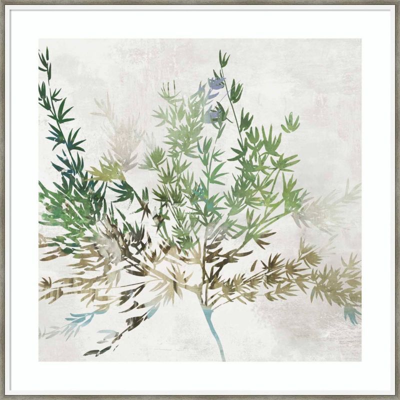 Olive Branch Abstract Print with Hardwood Frame