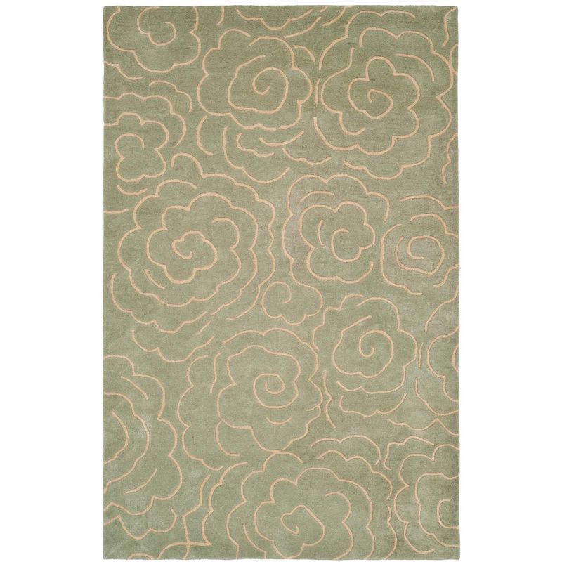 Soho SOH812 Hand Tufted Area Rug - Soft Lt. Blue/Ivory - 7'6"x9'6" - Safavieh.