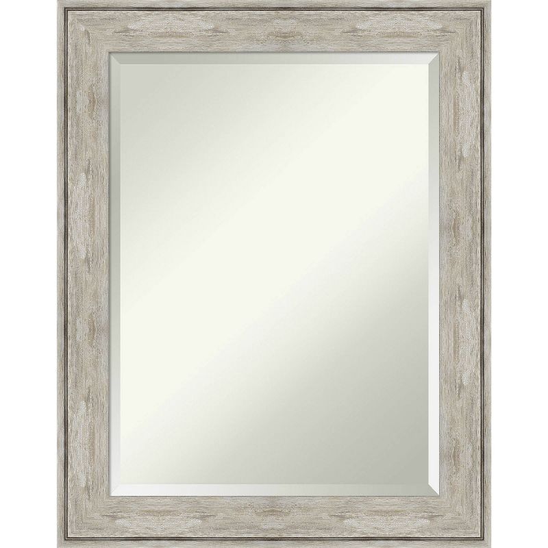 Elegance Silver Champagne 35" Crackled Finish Wall Mirror
