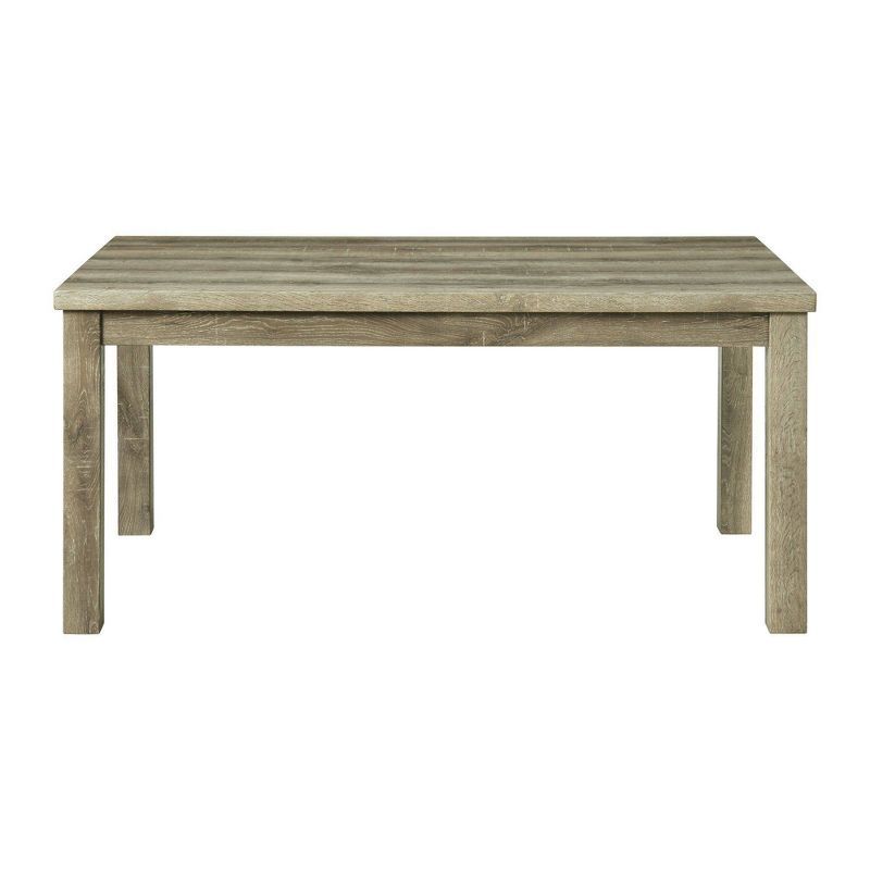 Transitional Beige Light Oak Rectangular Dining Table