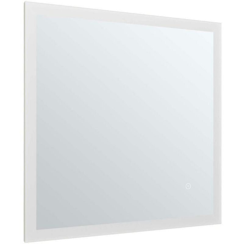 Sleek Square Frameless Aluminum LED Bathroom Mirror