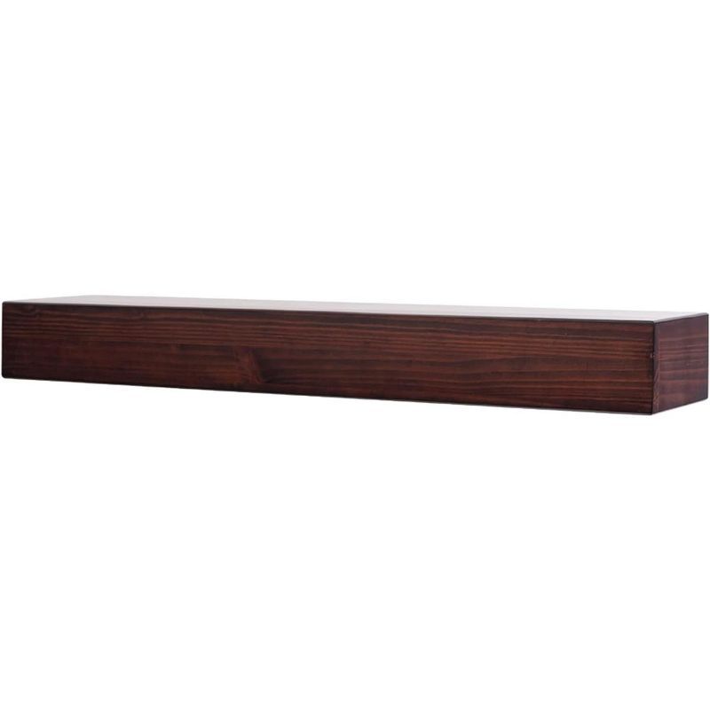 Austin 72" Cinnamon Pine Wood Floating Mantel Shelf