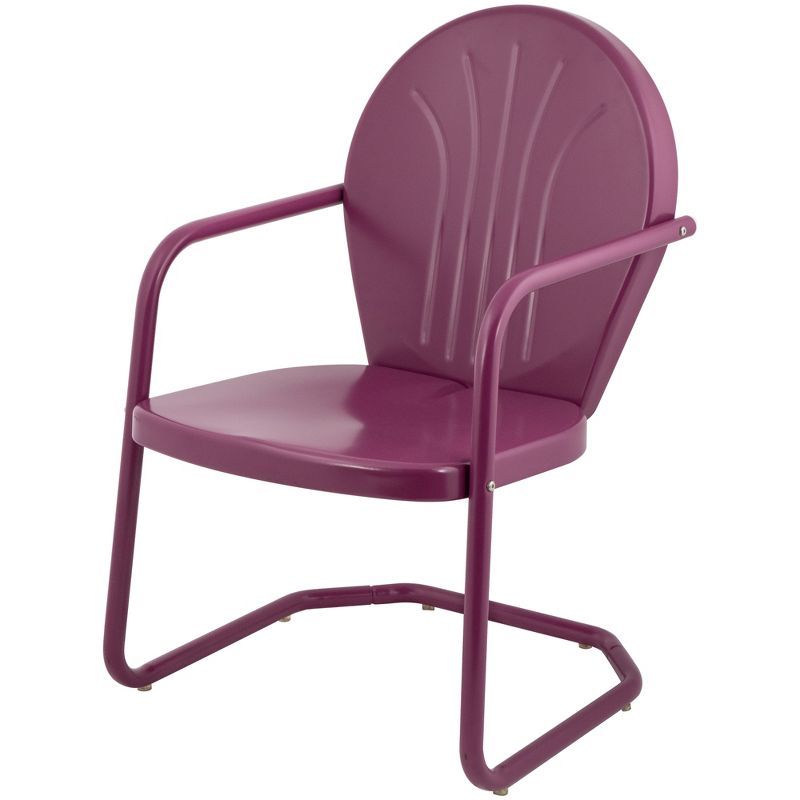 Retro Tulip 34" Outdoor Armchair in Vibrant Purple