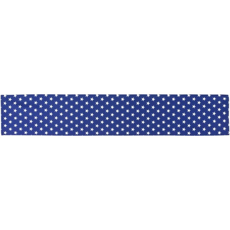 72" Blue and White Stars Patriotic Polyester Table Runner