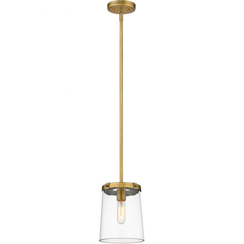 Callista 7.5'' Polished Nickel Mini Pendant with Clear Glass