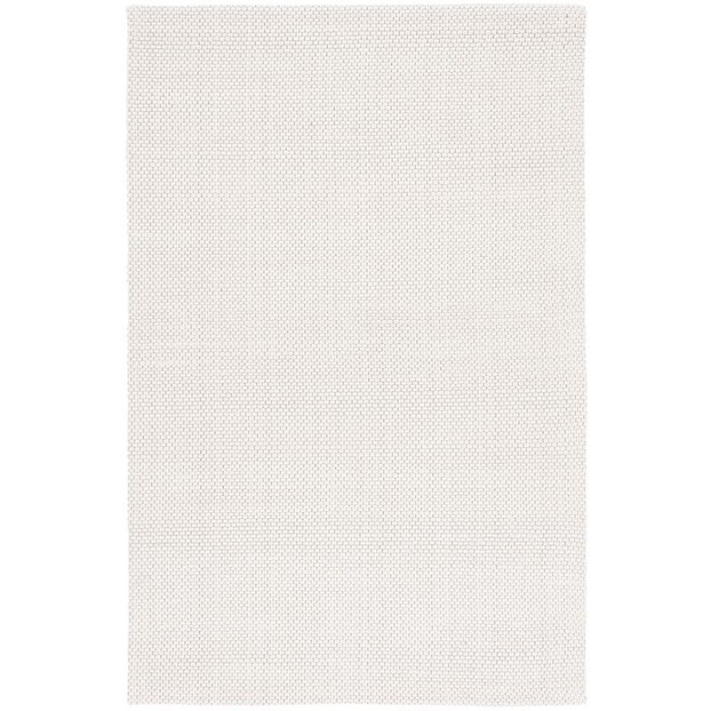 Ivory Braided Hand-Tufted Wool Blend 5' x 8' Area Rug