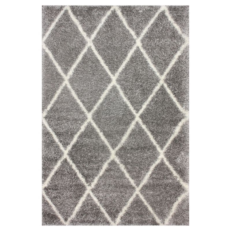 Black Diamond Shag 4' x 6' Synthetic Rug