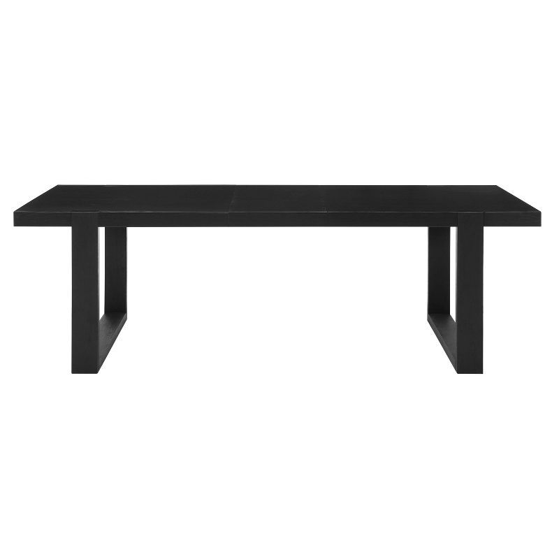 Yves Black Reclaimed Wood Extendable Dining Table for Eight