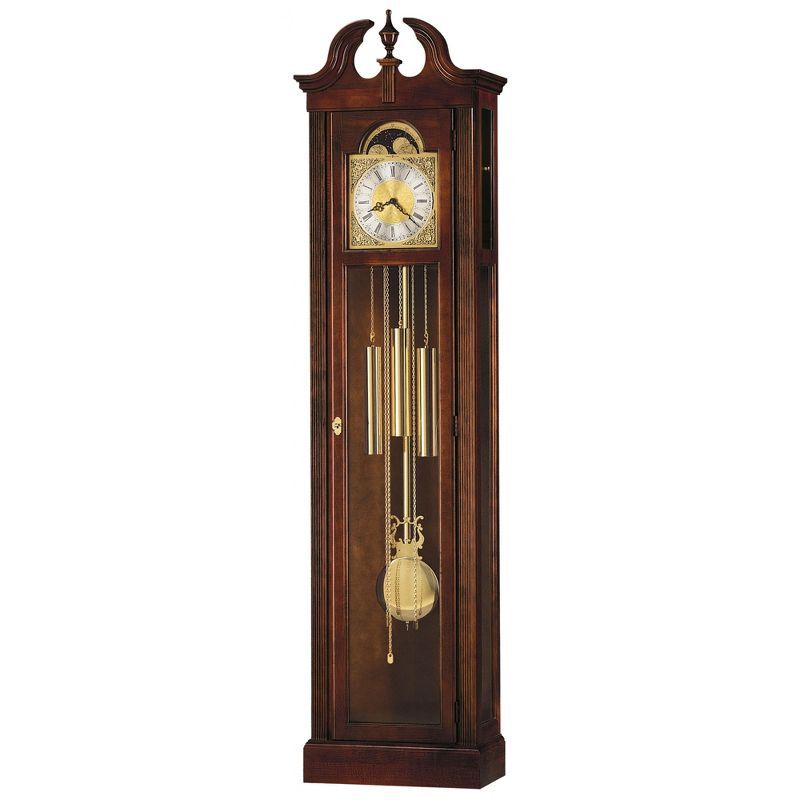 Chateau 76.75" Windsor Cherry Traditional Grandfather Clock