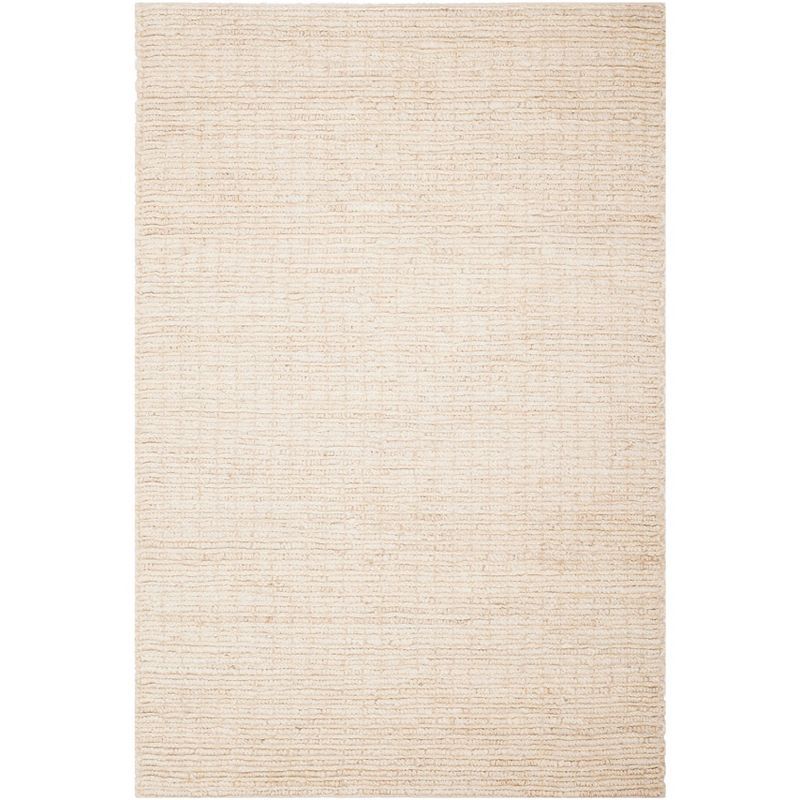 Coastal Charm Ivory Hand-Knotted Jute 4' x 6' Area Rug