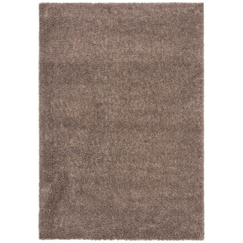 Taupe Easy-Care Synthetic 6' x 9' Rectangular Shag Rug