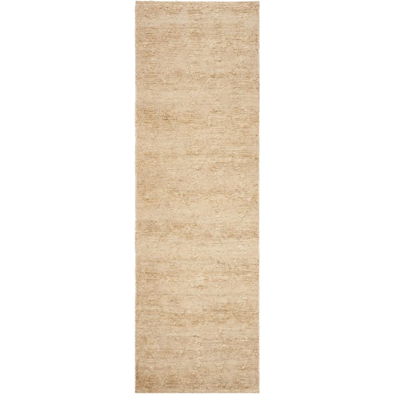 Handwoven Light Beige Jute Runner Rug 2'6" x 8'