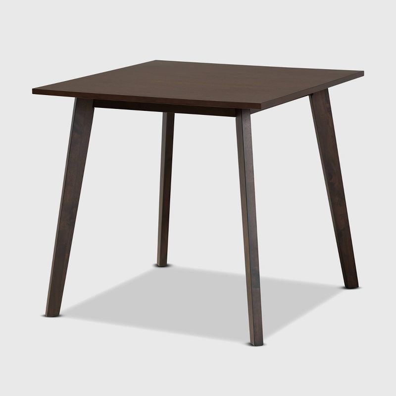 Britte Dark Oak Brown Square Wood Dining Table