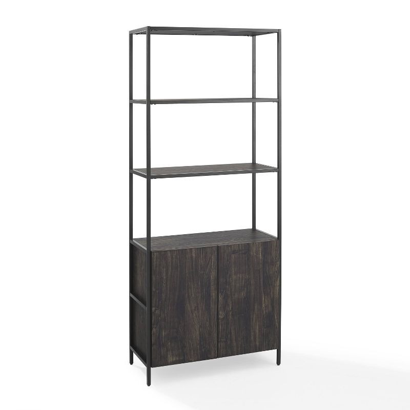 Jacobsen Brown Ash Adjustable Large Etagere Bookcase