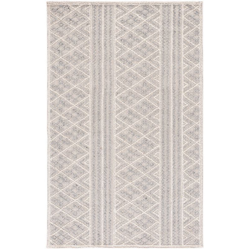 Gray 8' x 10' Hand-Tufted Wool and Viscose Area Rug