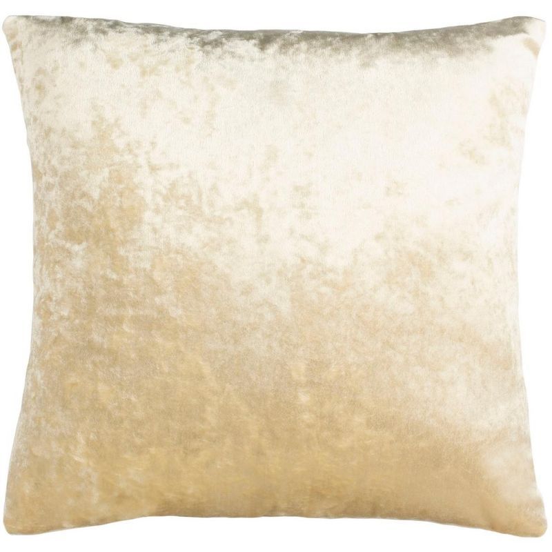 Cream Velvet 18" x 18" Square Throw Pillow