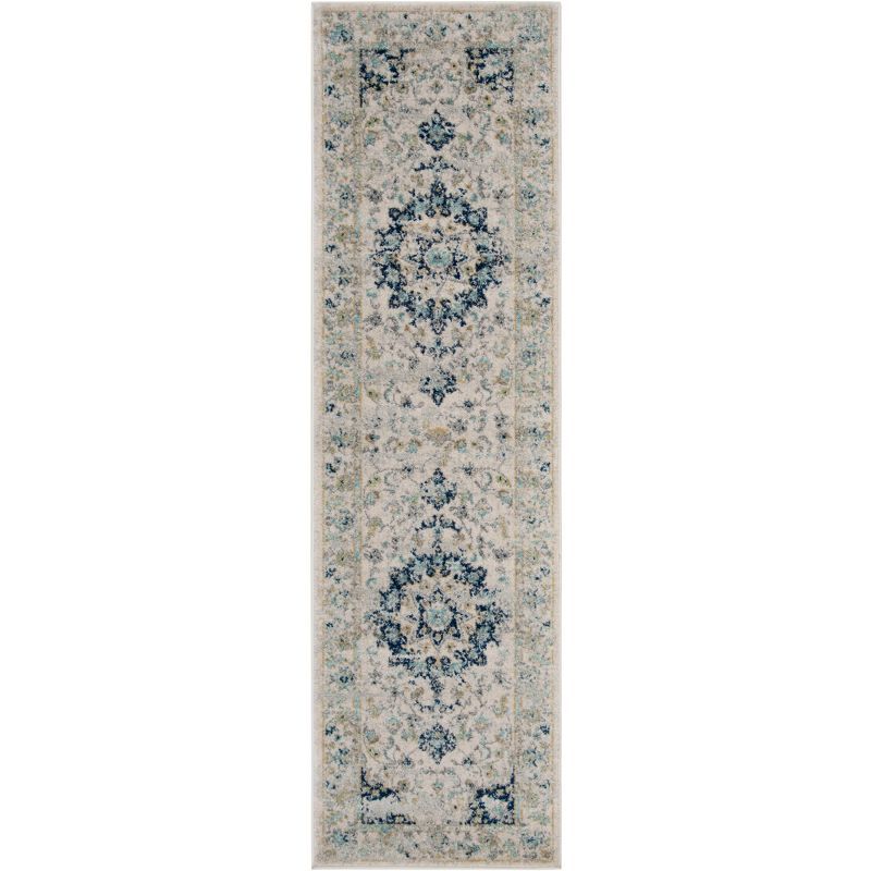 Reversible Hand-Knotted Chic Blue 2'3" X 6' Runner Rug