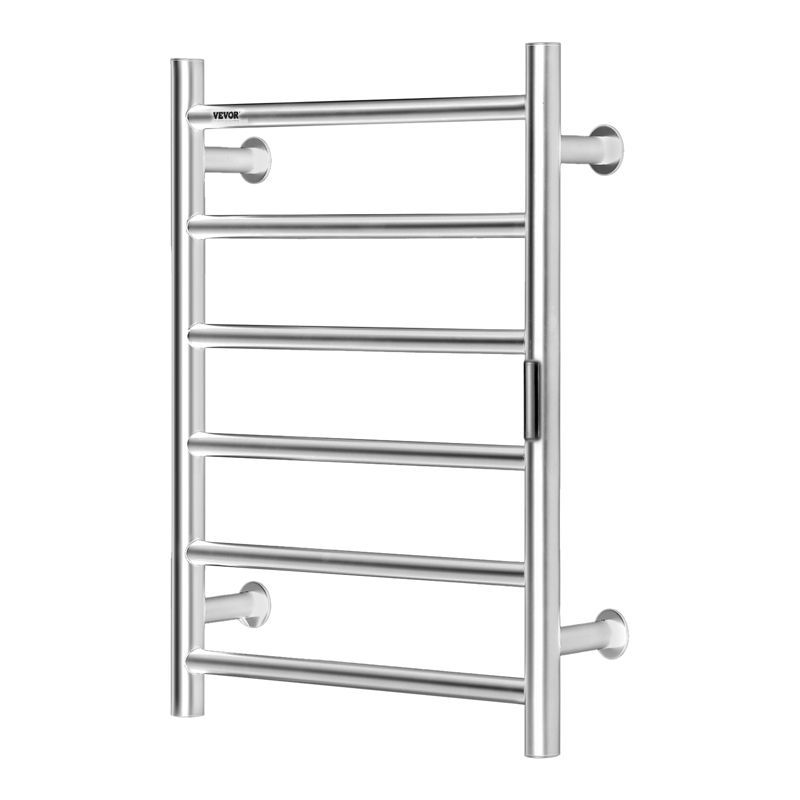 Silver Stainless Steel Wall Mounted Heated Towel Warmer Rack