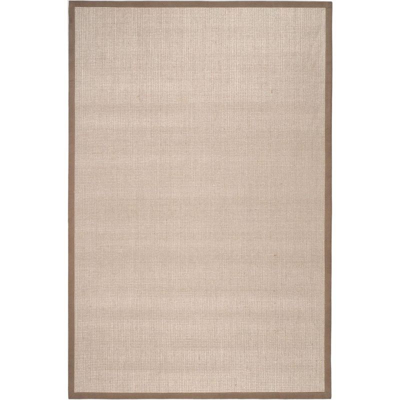 Taupe and Light Brown Sisal 5' x 8' Area Rug