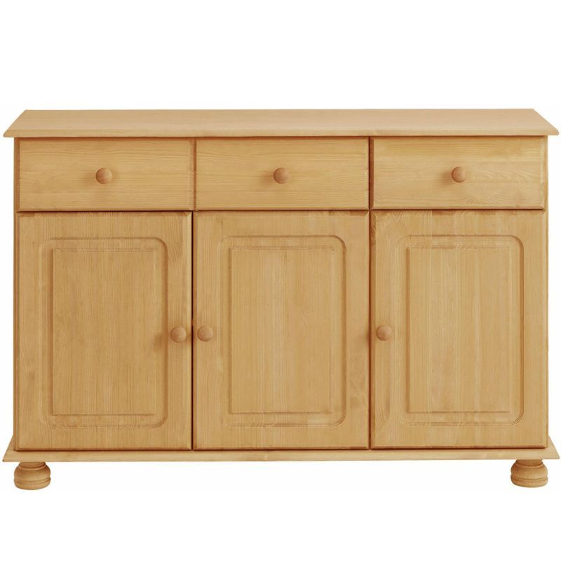 Chester Light Brown Wooden Sideboard with Drawers and Cabinets