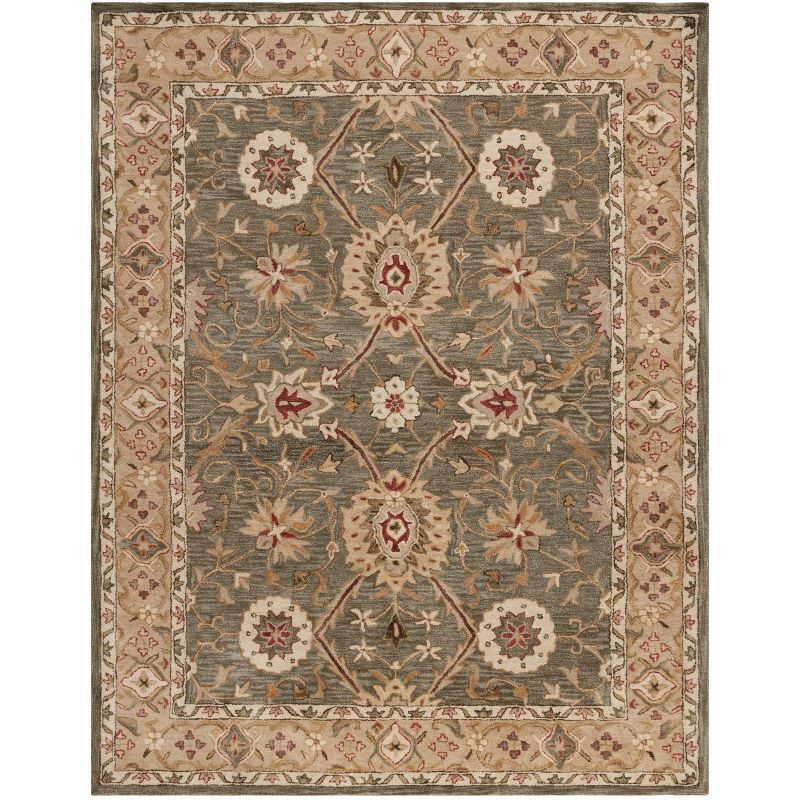 Tan and Ivory Hand-Tufted Wool Area Rug 8' x 10'