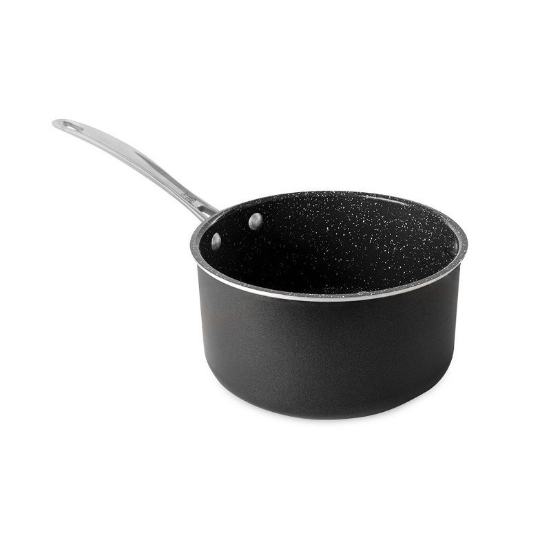 Basalt Black Aluminum Non-Stick 3 Quart Sauce Pan