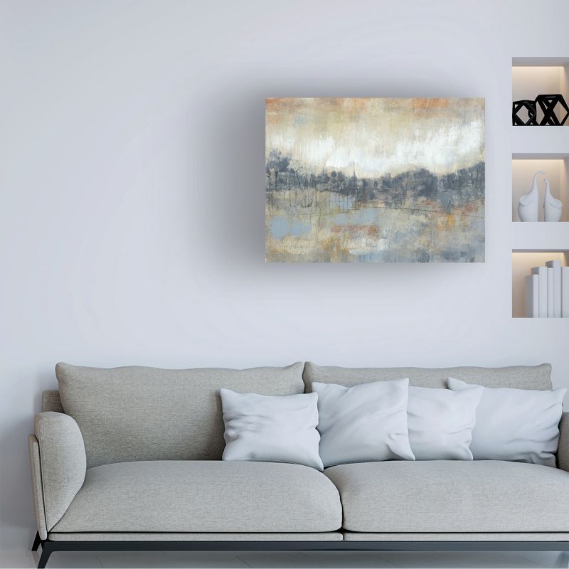 Cool Grey Horizon I Abstract Landscape Canvas Art, 32 x 24