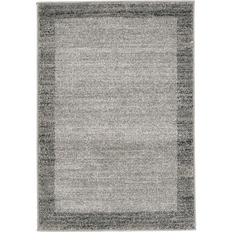 Light Gray Tufted Synthetic 9' x 12' Easy Care Rug