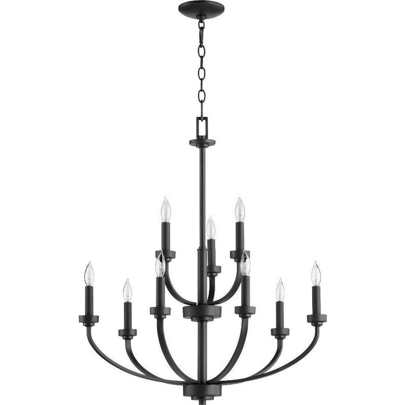 Noir Black 9-Light Candelabra Chandelier