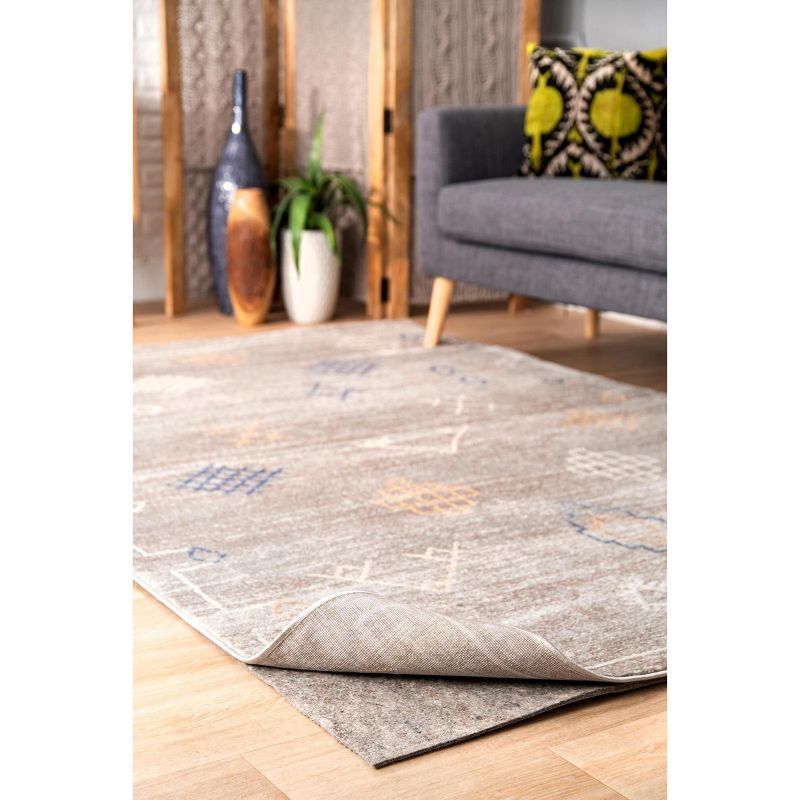 Gray 2' x 4' Non-Slip Felt and EVA Rug Pad