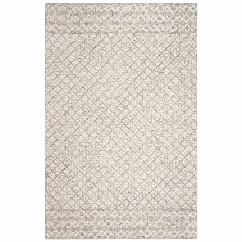 Handmade Off-White Abstract Tufted Wool 3' x 5' Rug