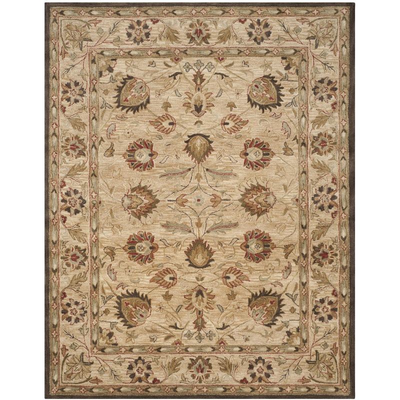 Antiquity Heirloom Beige Hand-Tufted Wool Area Rug - 7'6" x 9'6"