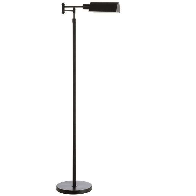 Adjustable Black Contemporary 65'' Metal Orb Floor Lamp