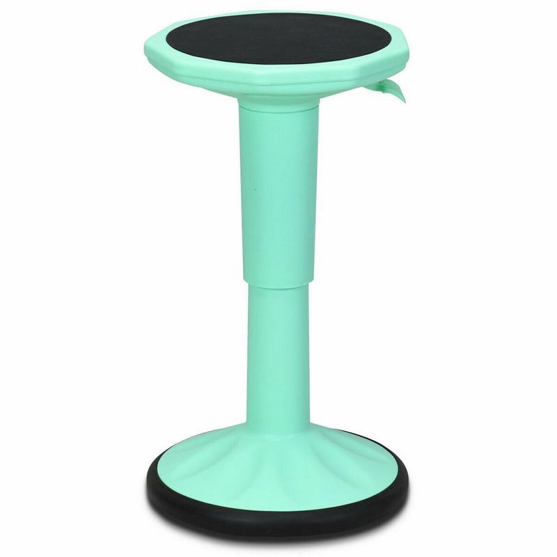 Mint Green Adjustable Plastic Kids Wobble Stool