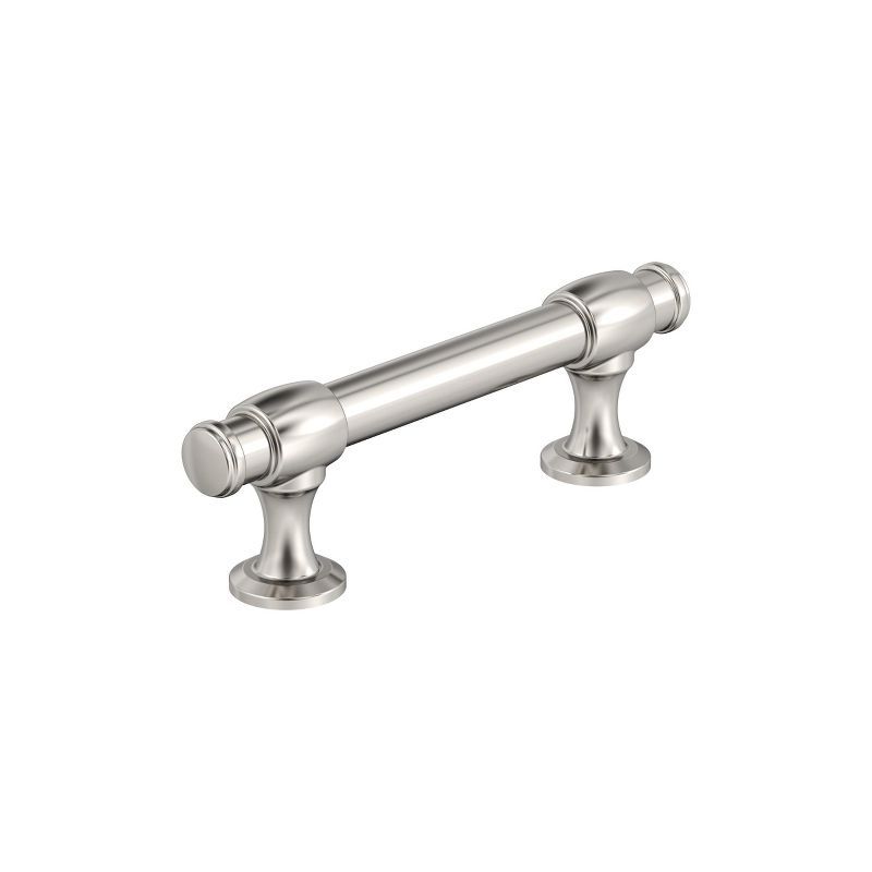 Polished Nickel 3" Traditional Cabinet Bar Pull