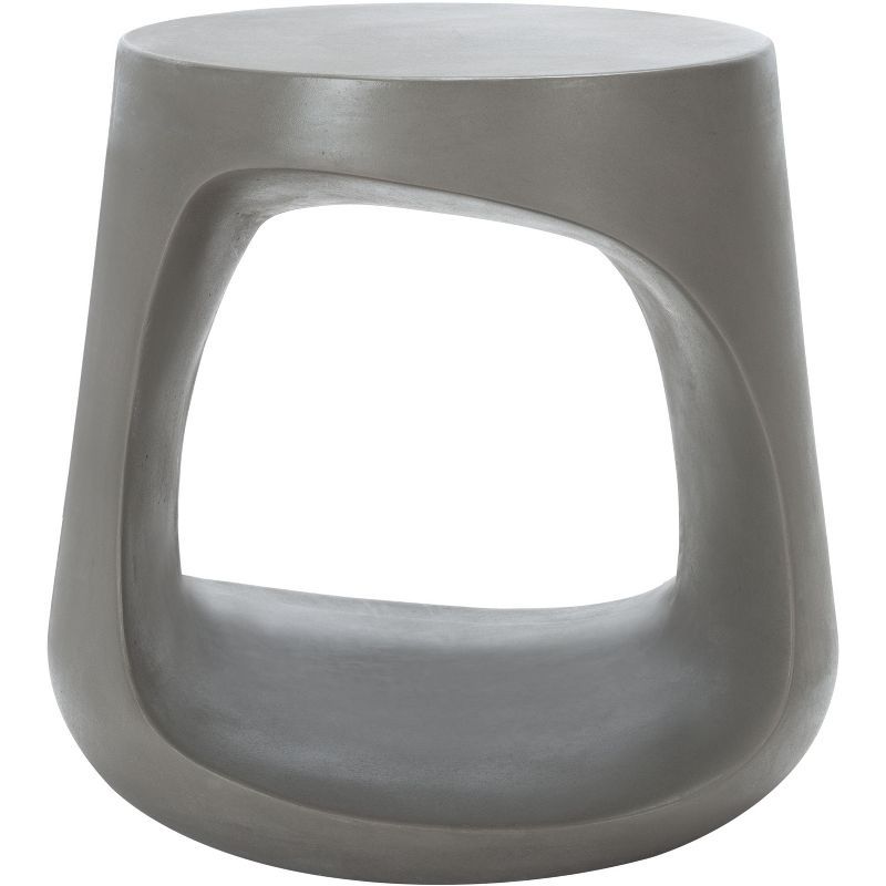 Vikki Dark Grey Concrete Modern Accent Stool